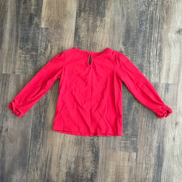 Janie and Jack Red Blouse with Black Bow - Picture 3 of 3